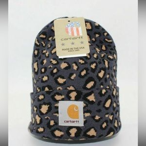 New Carhartt leopard beanie